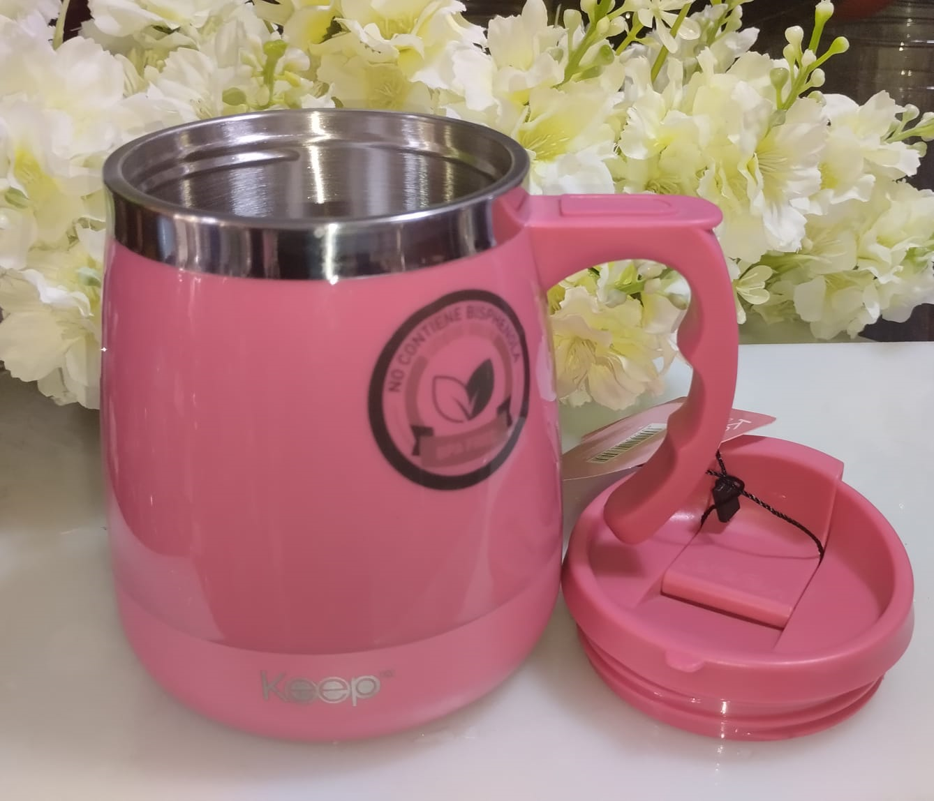 Mug térmico Keep Outdoor 400ml - Rosado